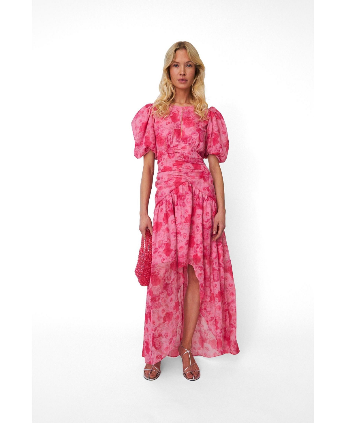 Cras Women’s Elaine Floral High-Low Maxi Dress – Pink rosegarden Cras Women’s Elaine Floral High-Low Maxi Dress – Pink rosegarden