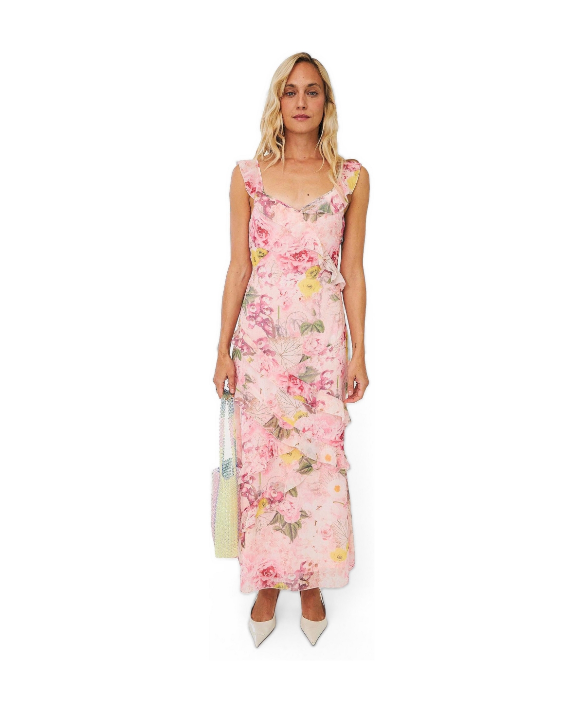 Cras Women’s Levine Floral-Print Ruffle Maxi Dress – Floral garden Cras Women’s Levine Floral-Print Ruffle Maxi Dress – Floral garden