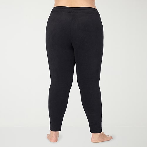 Cuddl Duds Fleecewear With Stretch Thermal Legging, 1x, Black