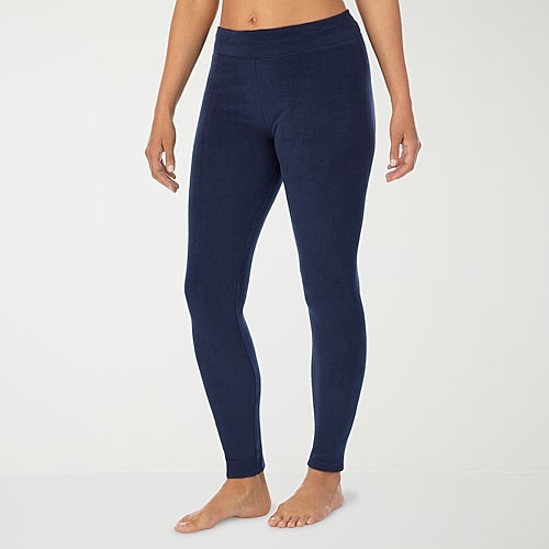 Cuddl Duds Fleecewear With Stretch Thermal Legging, Petite Small, Blue
