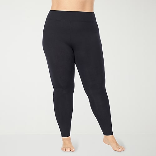 Cuddl Duds Softwear With Stretch Thermal Legging, 1x, Black
