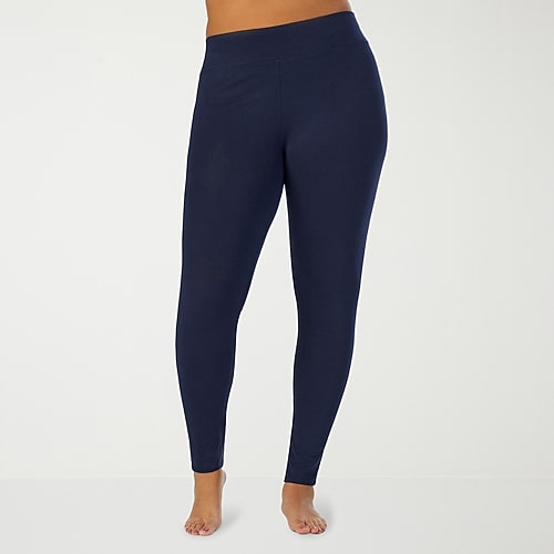 Cuddl Duds Softwear With Stretch Thermal Legging, 1x, Blue