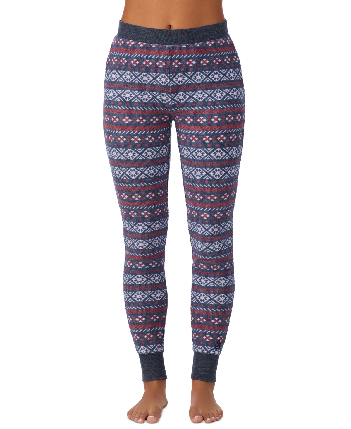 Cuddl Duds Women’s Cozy Waffle-Knit Thermal Stretch Leggings – Blue Print Cuddl Duds Women’s Cozy Waffle-Knit Thermal Stretch Leggings – Blue Print