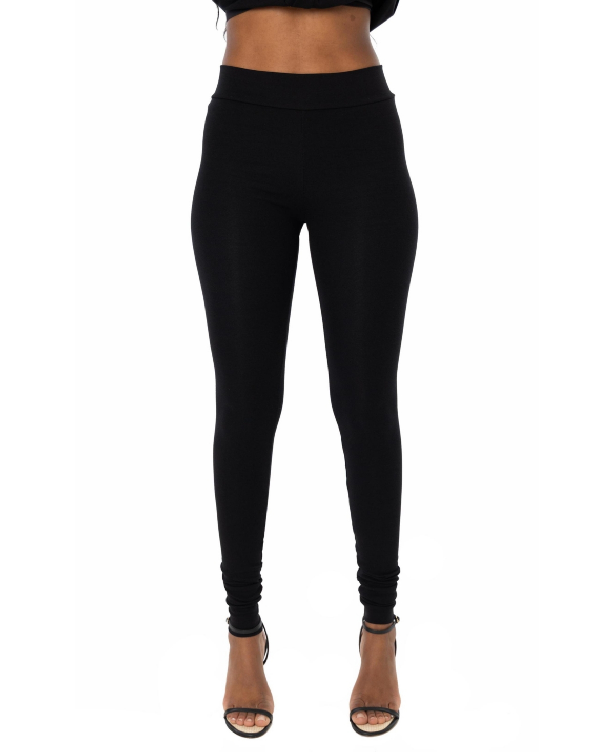 Dai Moda Women’s Banded Ankle Legging – Black Dai Moda Women’s Banded Ankle Legging – Black