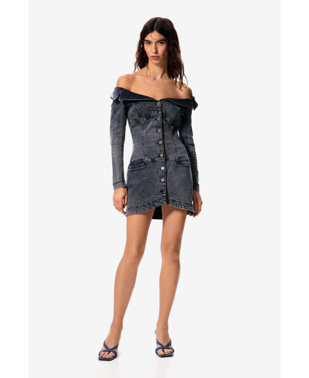 Desigual Women’s Denim dress masha popova – Gray