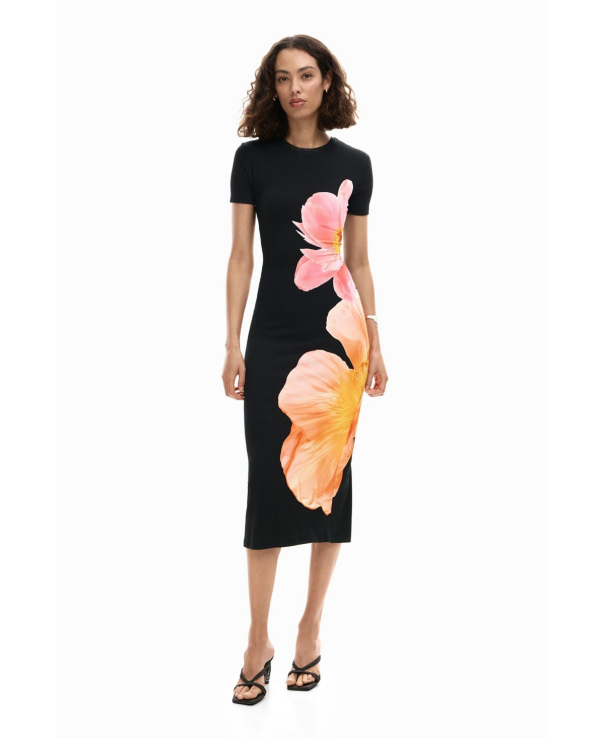 Desigual Women’s Long floral dress – Black Desigual Women’s Long floral dress – Black