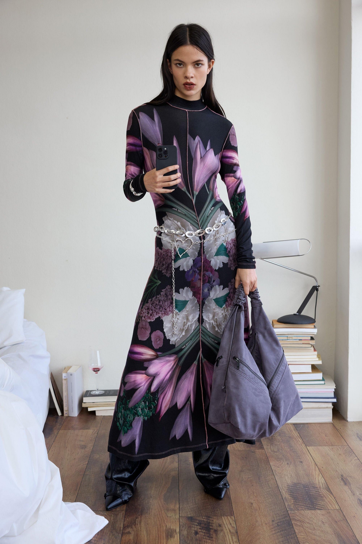 Desigual Women’s Long mirror dress – Black