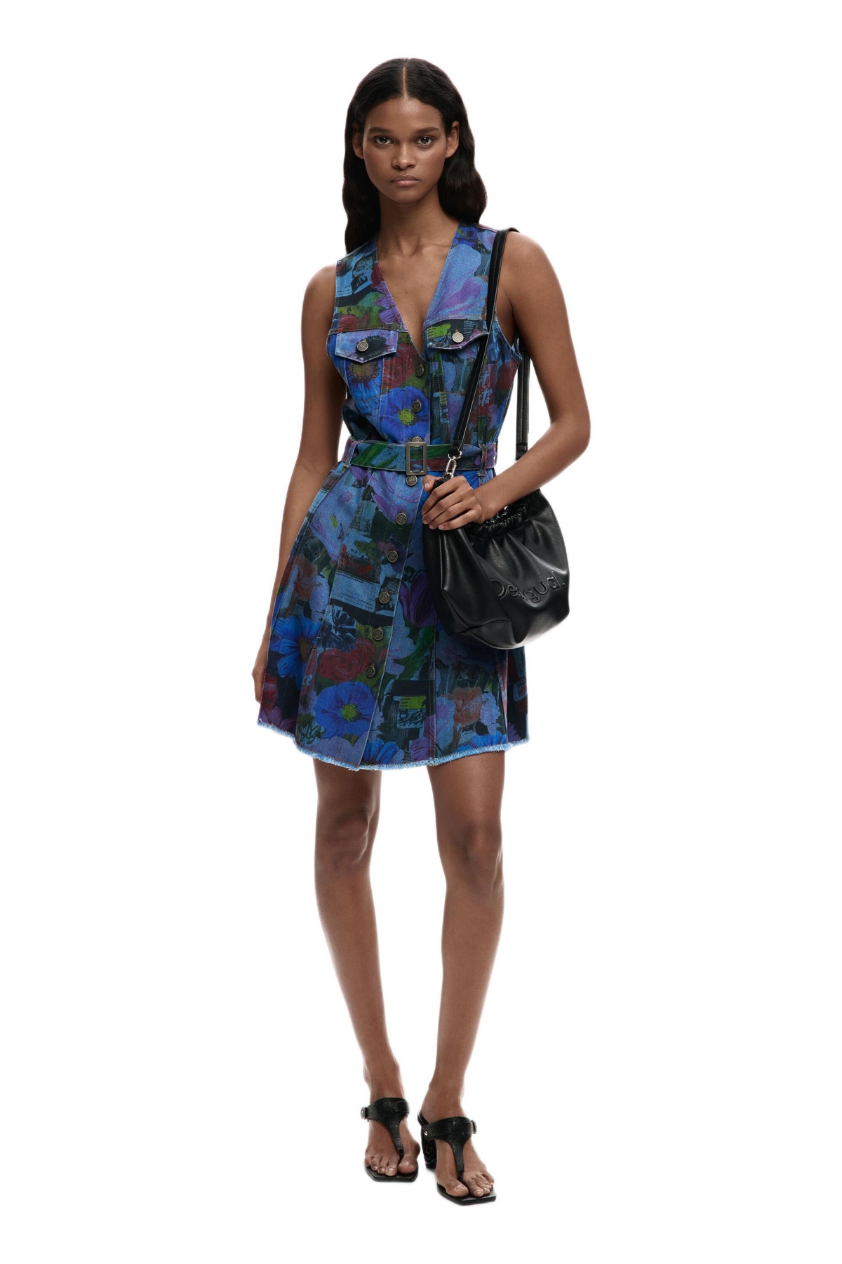 Desigual Women’s Mini denim dress – Dark blue Desigual Women’s Mini denim dress – Dark blue