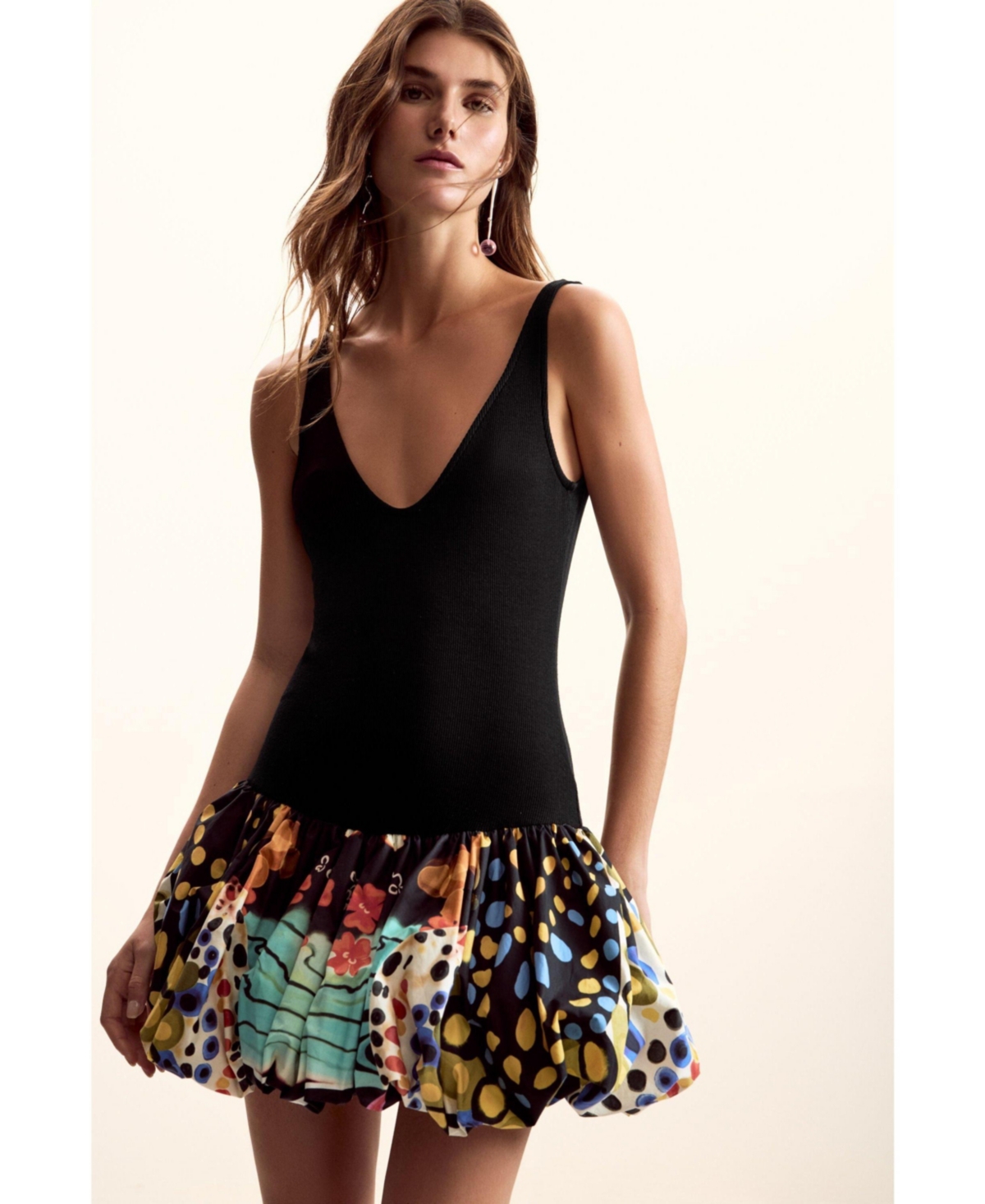Desigual Women’s Printed strappy dress M. C. Lacroix – Black Desigual Women’s Printed strappy dress M. C. Lacroix – Black