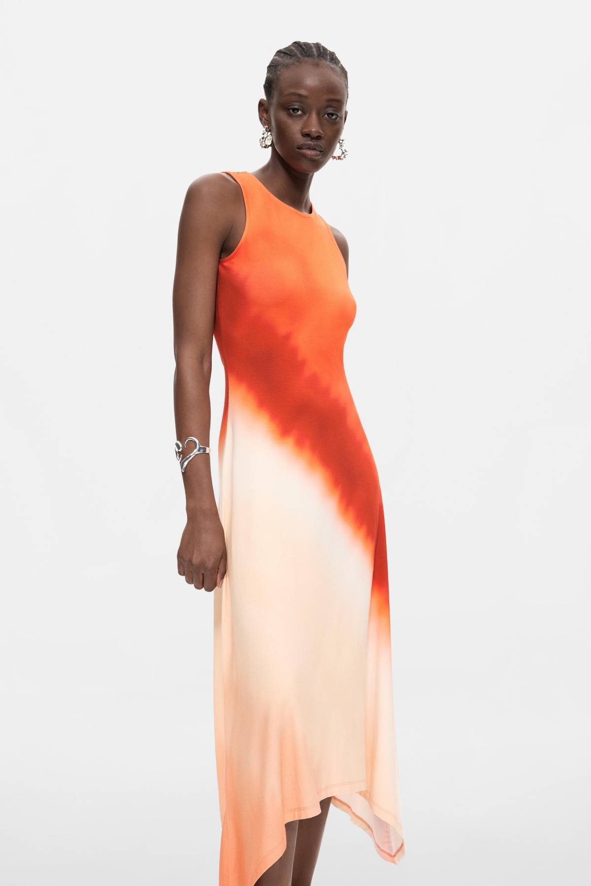 Desigual Women’s Sleeveless Knit Dress – Coral Desigual Women’s Sleeveless Knit Dress – Coral