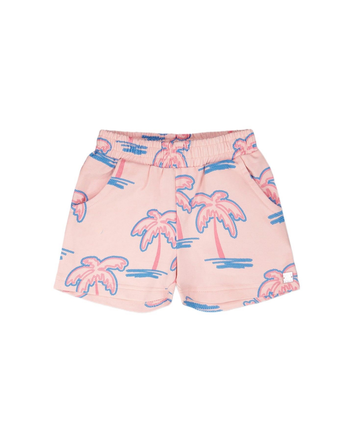 Deux par Deux Toddler Girls French Terry Shorts – Light pink palm print Deux par Deux Toddler Girls French Terry Shorts – Light pink palm print