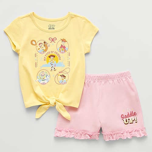 Disney Collection Little & Big Kid Girls Jessie Toy Story 2-pc. Short Set, 5/6, Yellow Disney Collection Little & Big Kid Girls Jessie Toy Story 2-pc. Short Set, 5/6, Yellow