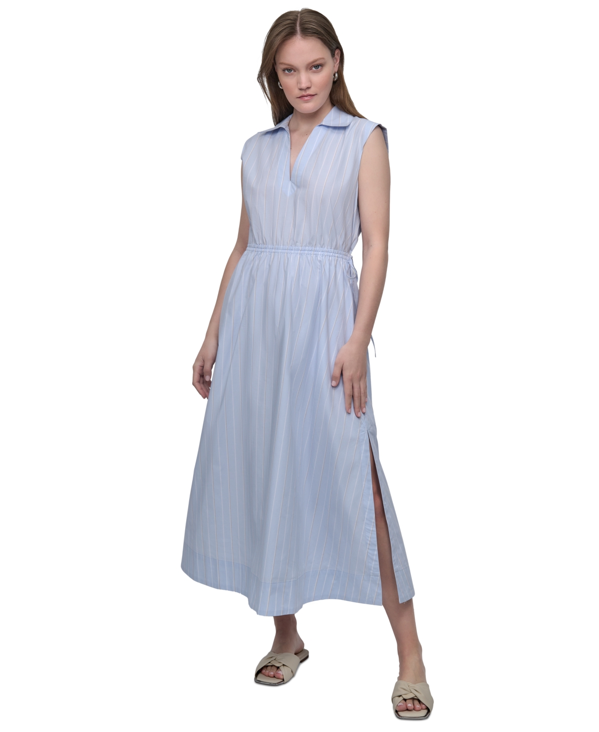 Dkny Jeans Women’s Back-Cut-Out Sleeveless Maxi Dress – Blue