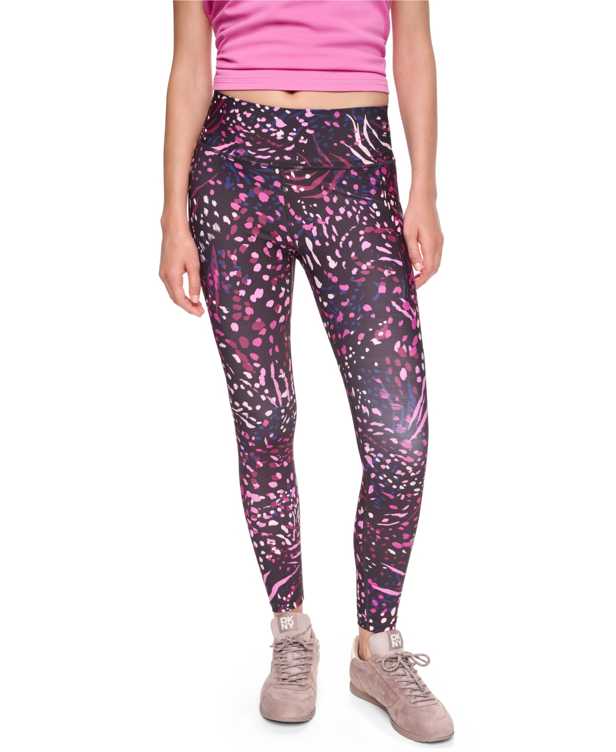 Dkny Sport Women’s High-Waist 7/8 Leggings with Floating Pockets – Tiger Floral Festive Dkny Sport Women’s High-Waist 7/8 Leggings with Floating Pockets – Tiger Floral Festive
