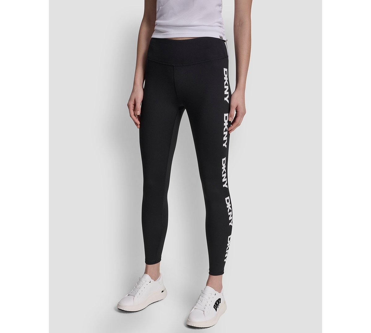 Dkny Sport Women’s High-Waist Repeat Logo Leggings – Charcoal Dkny Sport Women’s High-Waist Repeat Logo Leggings – Charcoal