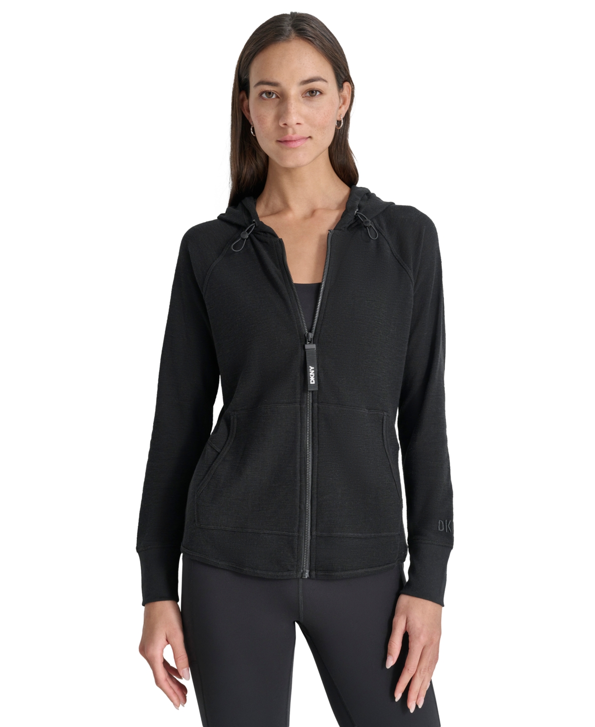 Dkny Women’s Sport Zip-Front Hoodie Jacket – Black Dkny Women’s Sport Zip-Front Hoodie Jacket – Black