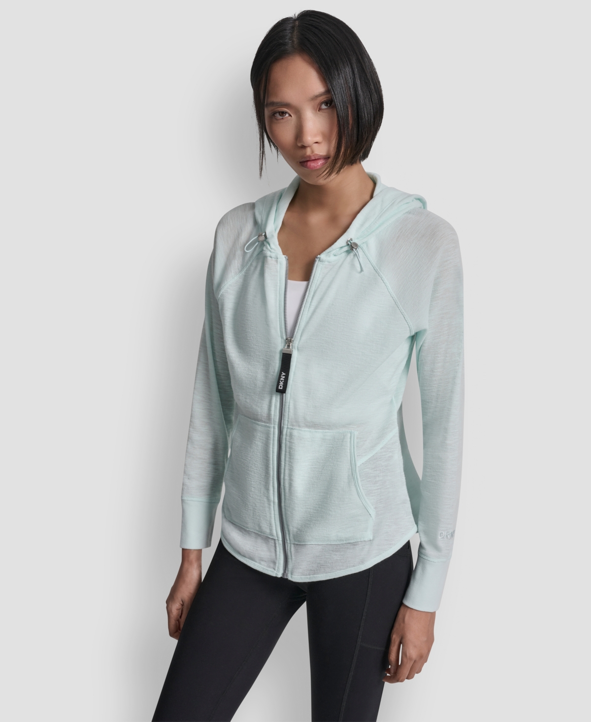 Dkny Women’s Sport Zip-Front Hoodie Jacket – Clear Mint