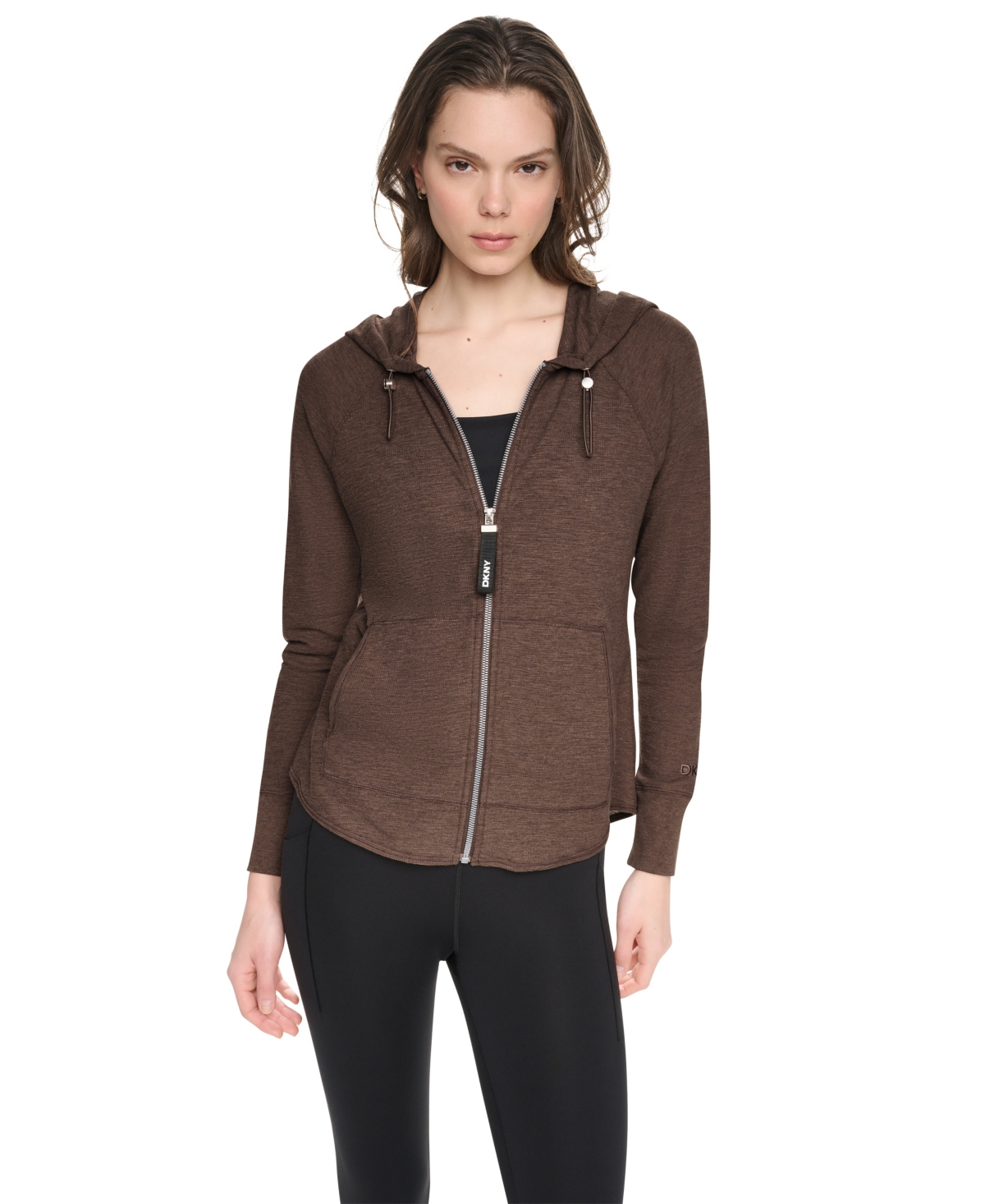 Dkny Women’s Sport Zip-Front Hoodie Jacket – Espresso Dkny Women’s Sport Zip-Front Hoodie Jacket – Espresso
