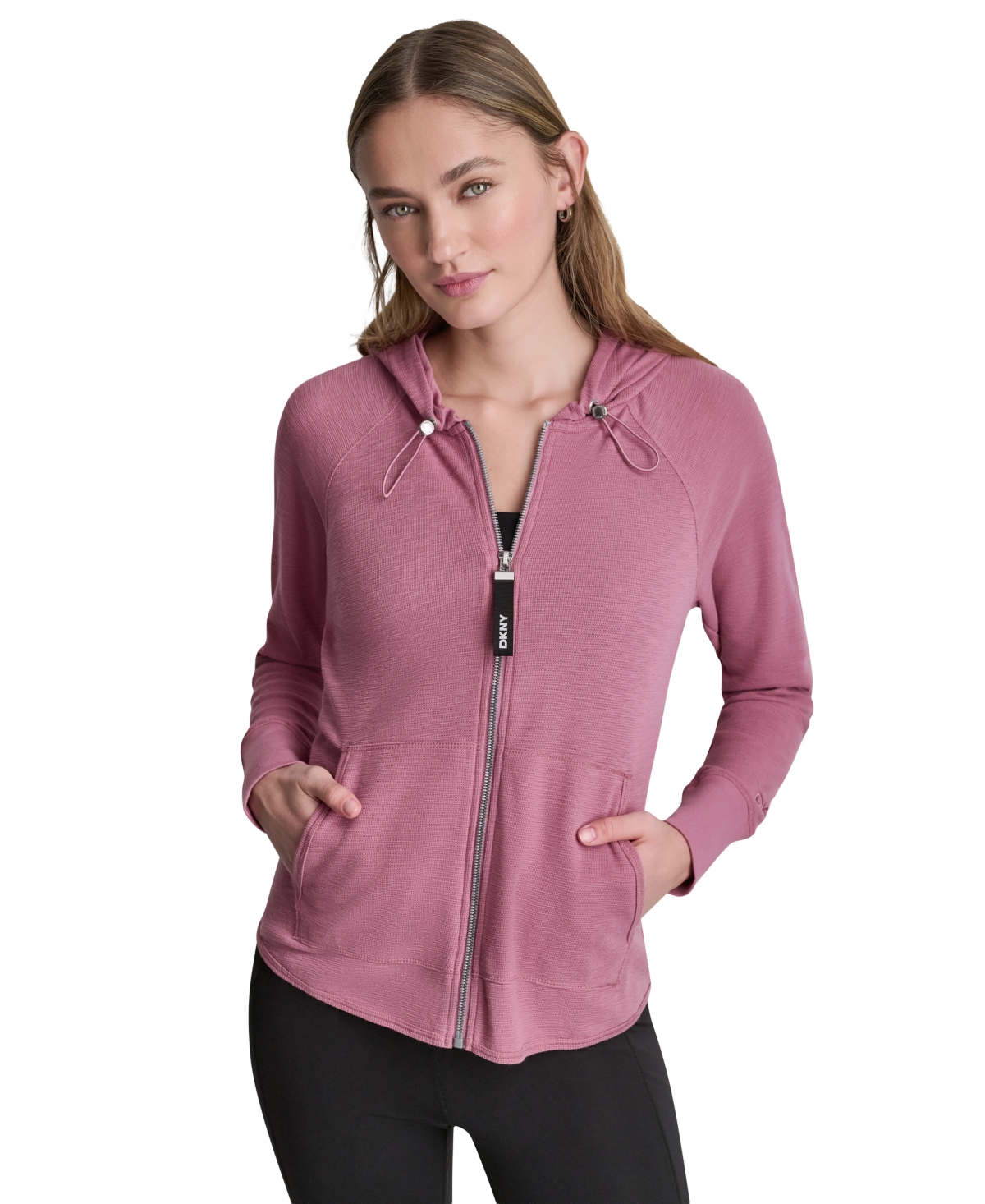 Dkny Women’s Sport Zip-Front Hoodie Jacket – Mesa Rose Dkny Women’s Sport Zip-Front Hoodie Jacket – Mesa Rose