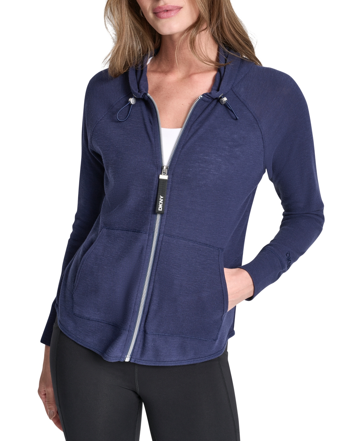 Dkny Women’s Sport Zip-Front Hoodie Jacket – Peacoat