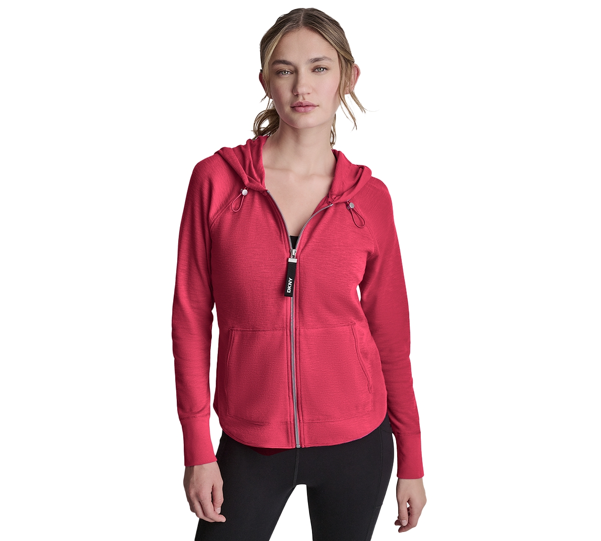 Dkny Women’s Sport Zip-Front Hoodie Jacket – Punch Dkny Women’s Sport Zip-Front Hoodie Jacket – Punch