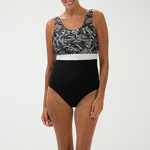 Dolfin Aquashape Women’s Scoop Back One-Piece Womens One Piece Swimsuit, 8, Black
