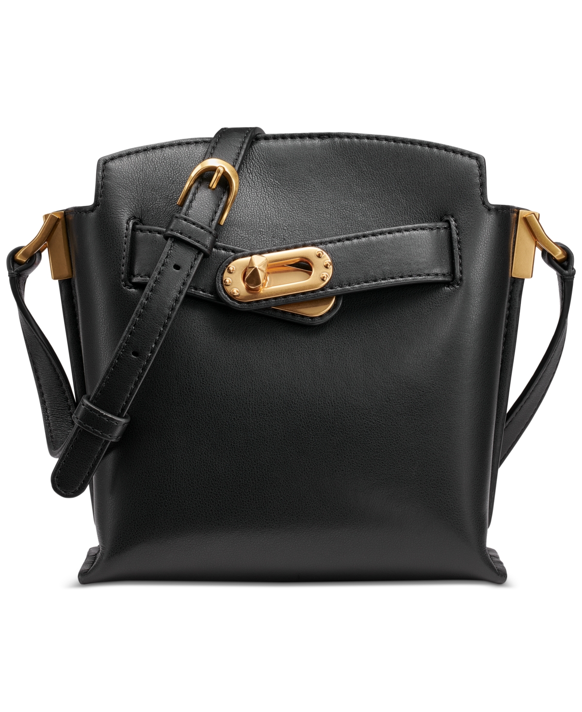 Donna Karan New York Bridgehampton Turnlock Crossbody – Black/Gold Donna Karan New York Bridgehampton Turnlock Crossbody – Black/Gold