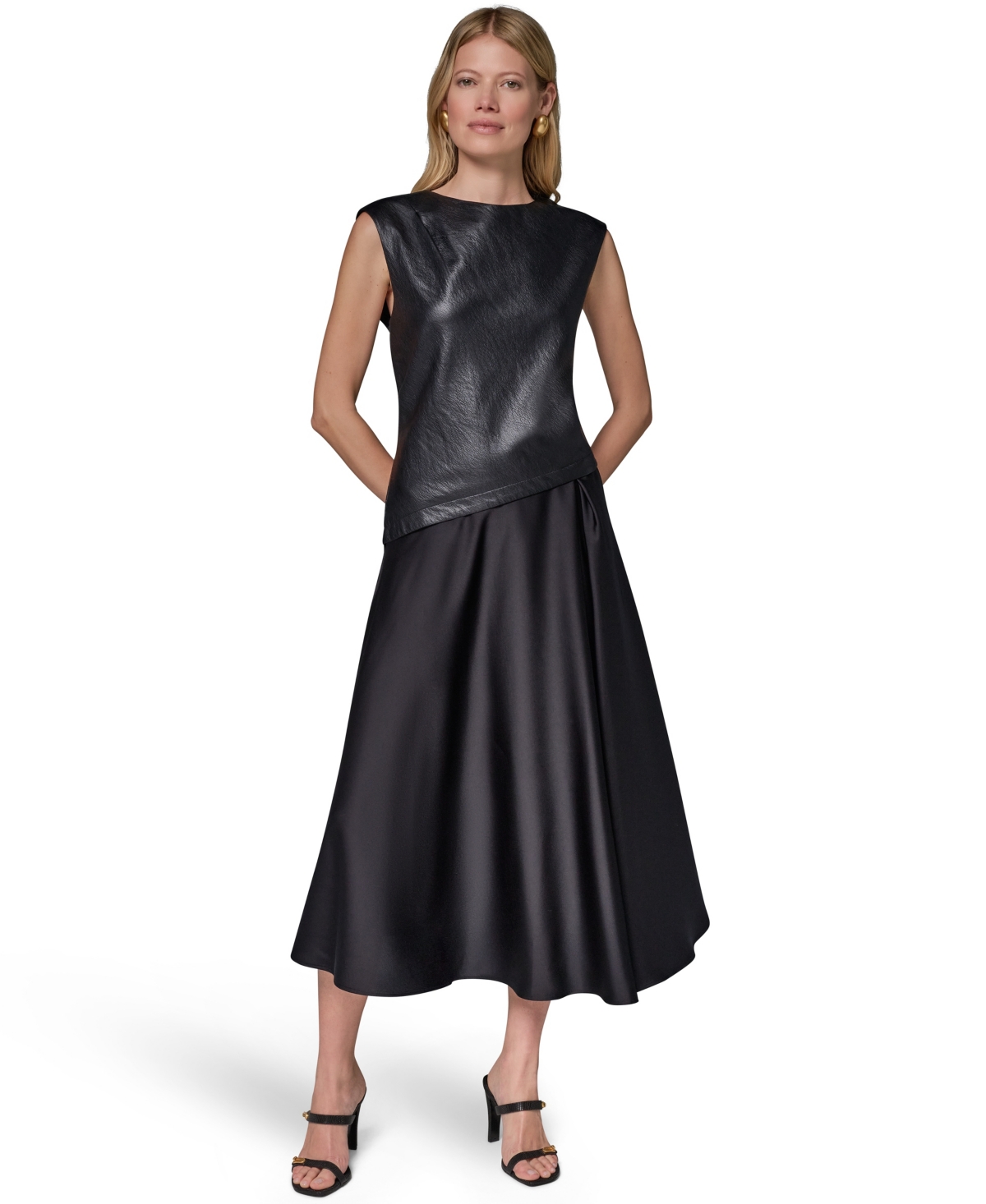 Donna Karan New York Women’s Sleeveless Boat Neck Dress – Black Donna Karan New York Women’s Sleeveless Boat Neck Dress – Black