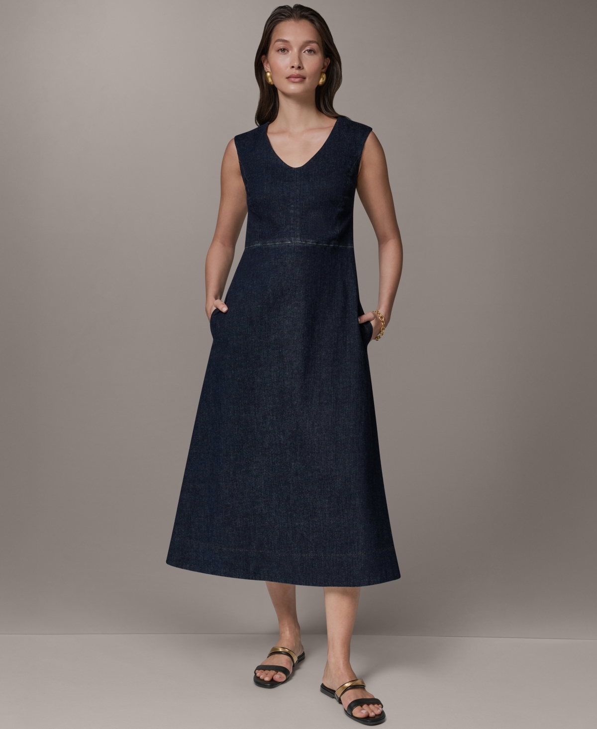 Donna Karan Weekend Women’s Contrast Color Self-Belted V-Neck Midi Dress – The Seneca Donna Karan Weekend Women’s Contrast Color Self-Belted V-Neck Midi Dress – The Seneca