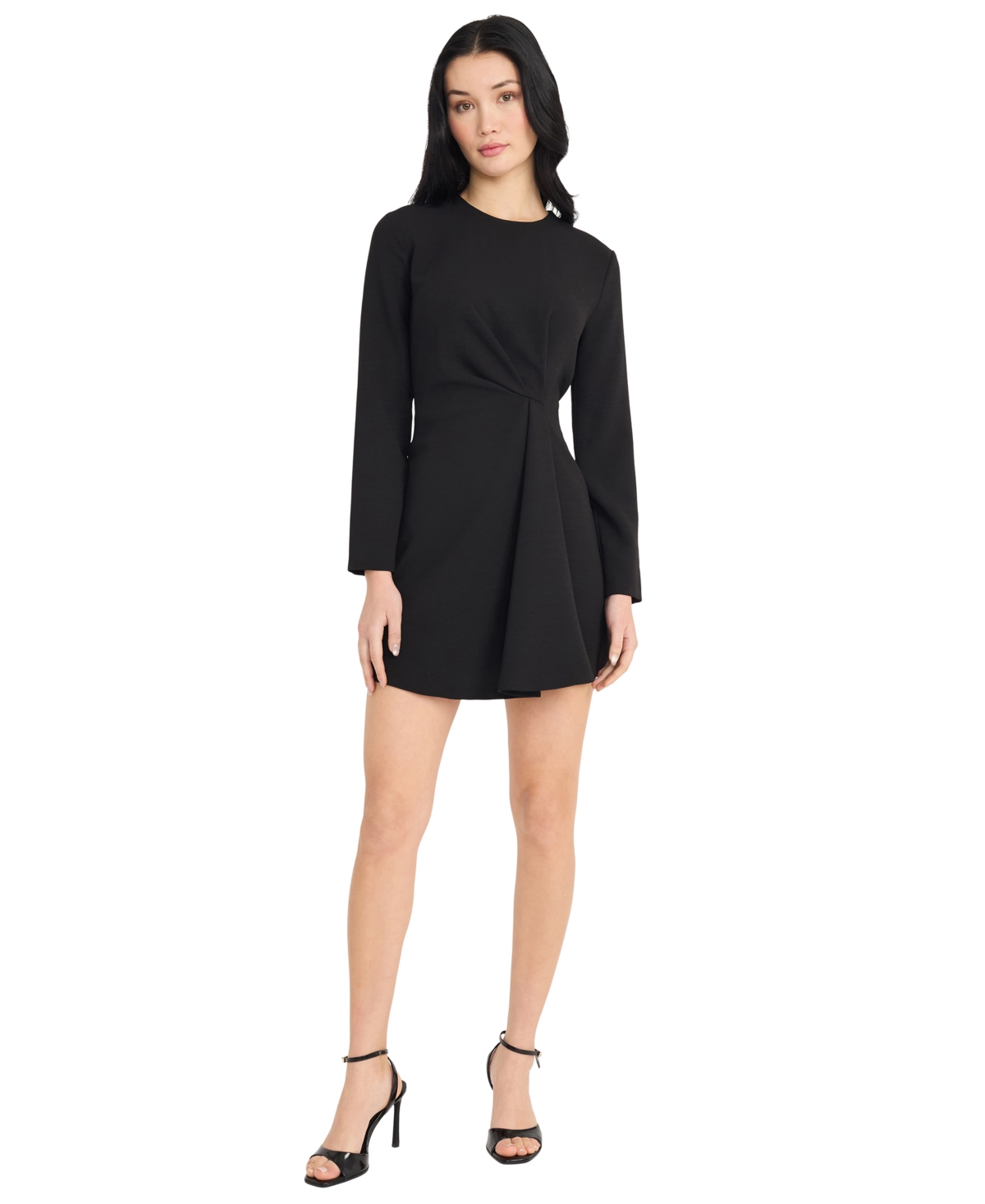 Donna Morgan Women’s Long-Sleeve Crewneck Dress – Black Donna Morgan Women’s Long-Sleeve Crewneck Dress – Black