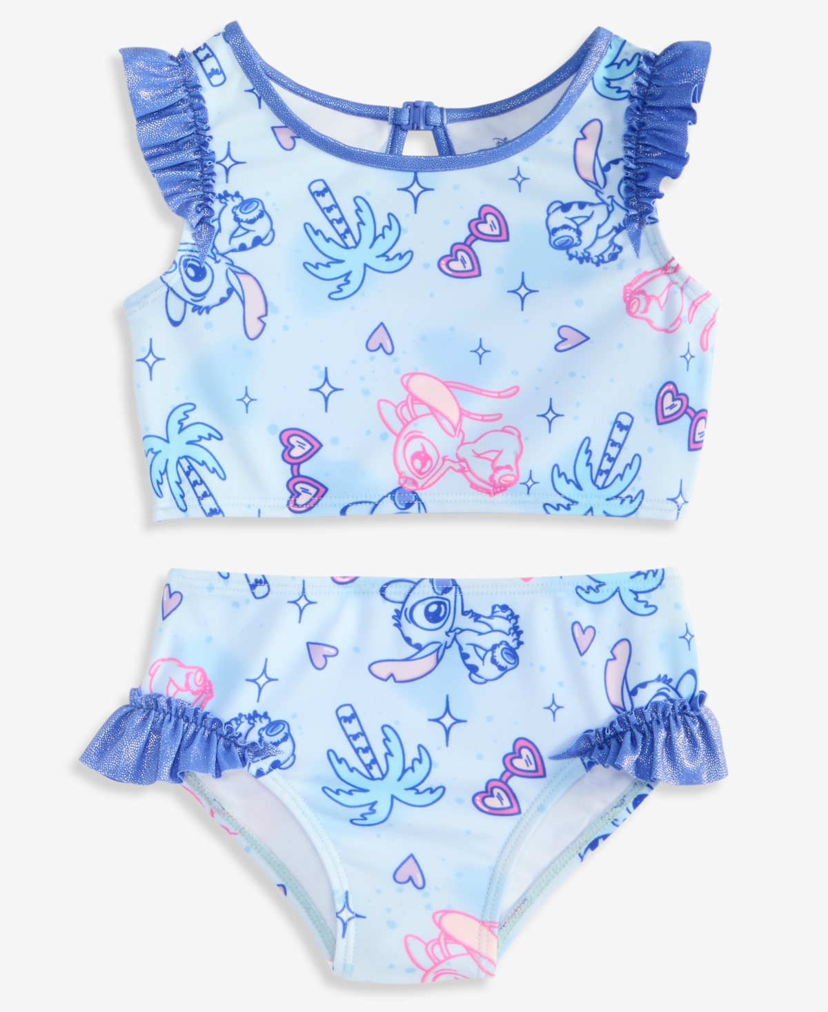 Dreamwave Stitch Girls’ 2-6X Printed 2-Piece Tankini Swimsuit – BLUE Dreamwave Stitch Girls’ 2-6X Printed 2-Piece Tankini Swimsuit – BLUE