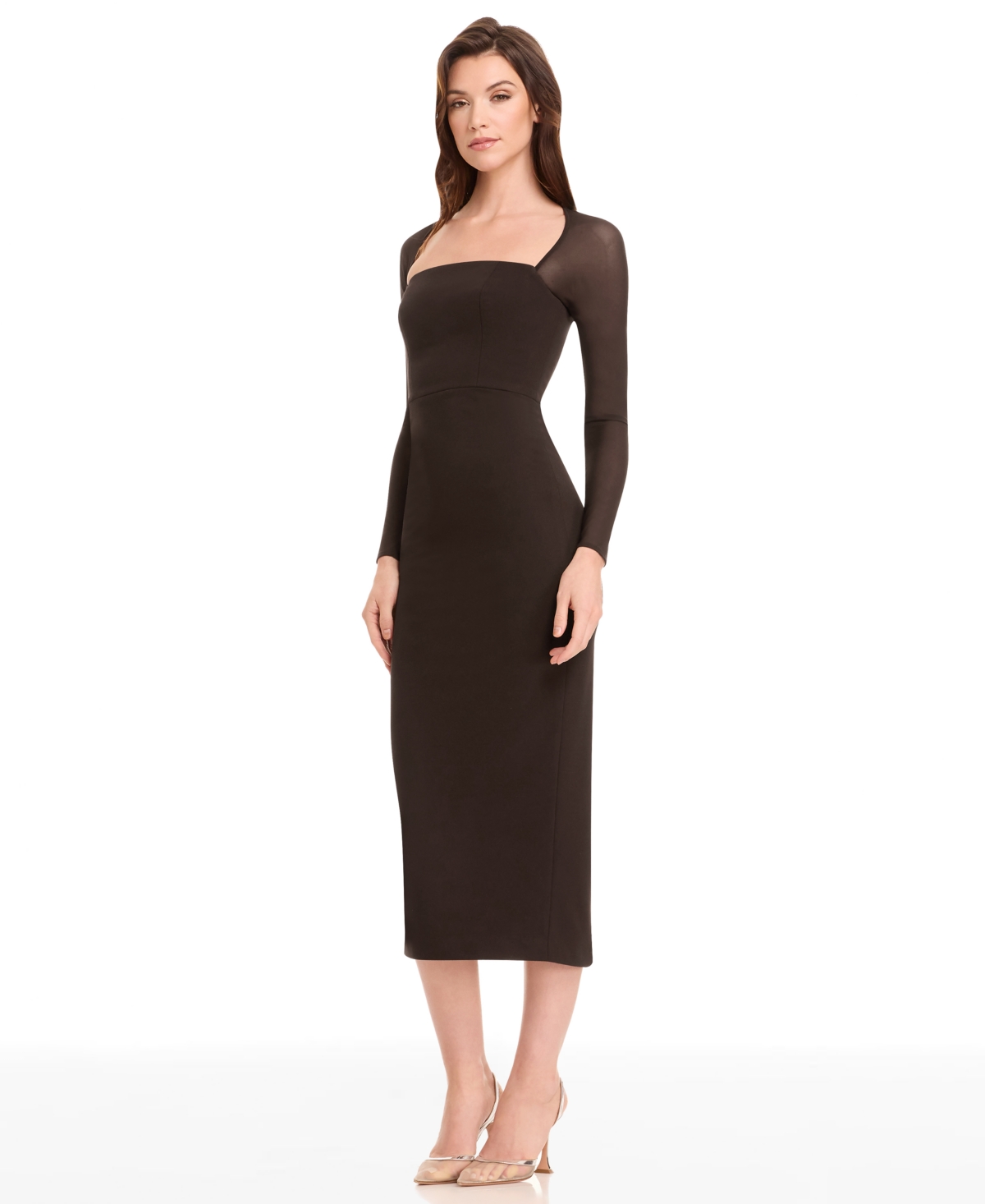 Dress the Population Women’s Maxine Long Sleeve Dress – Mocha Dress the Population Women’s Maxine Long Sleeve Dress – Mocha