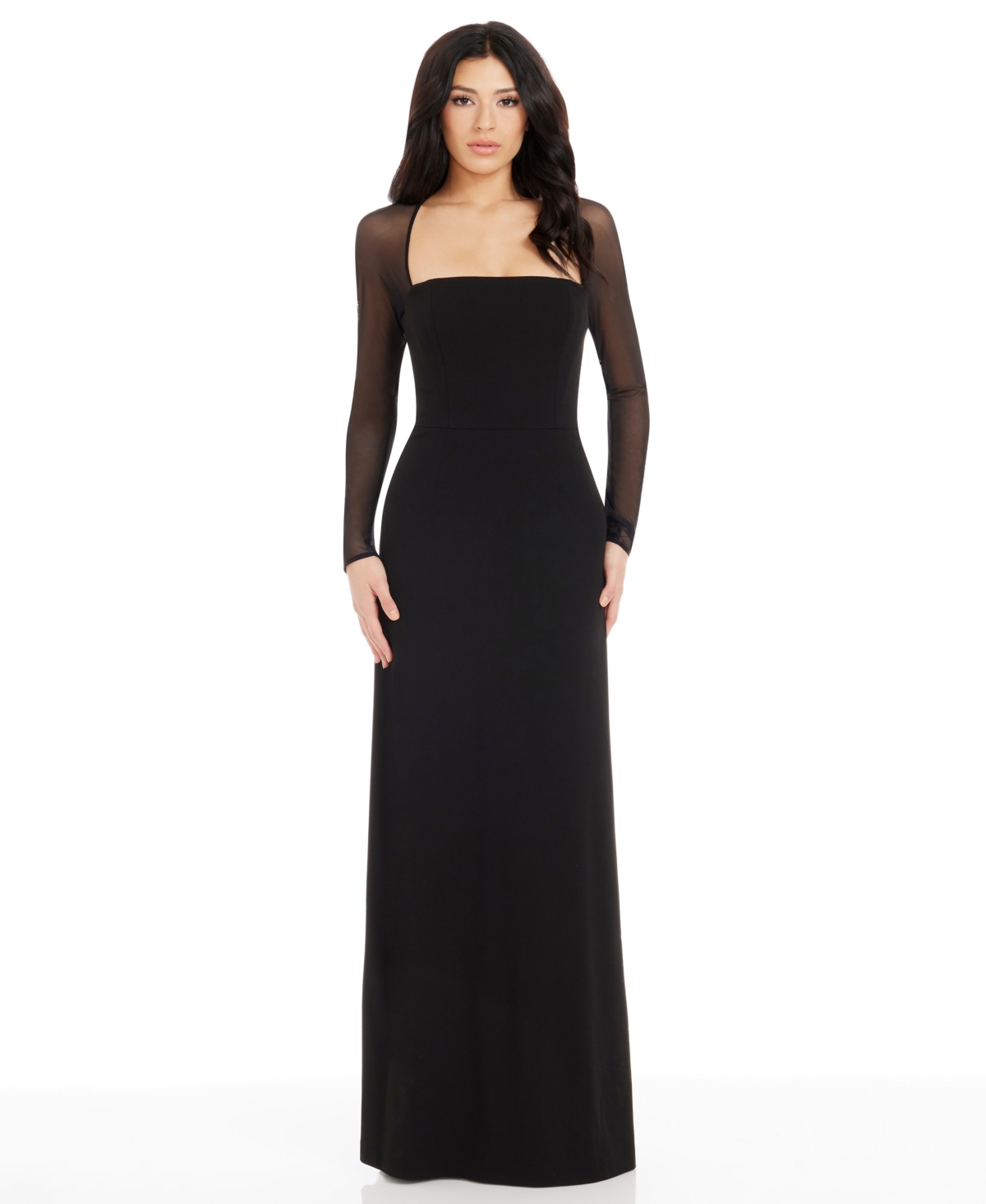 Dress the Population Women’s Maxwell Square Neck Dress – Black Dress the Population Women’s Maxwell Square Neck Dress – Black