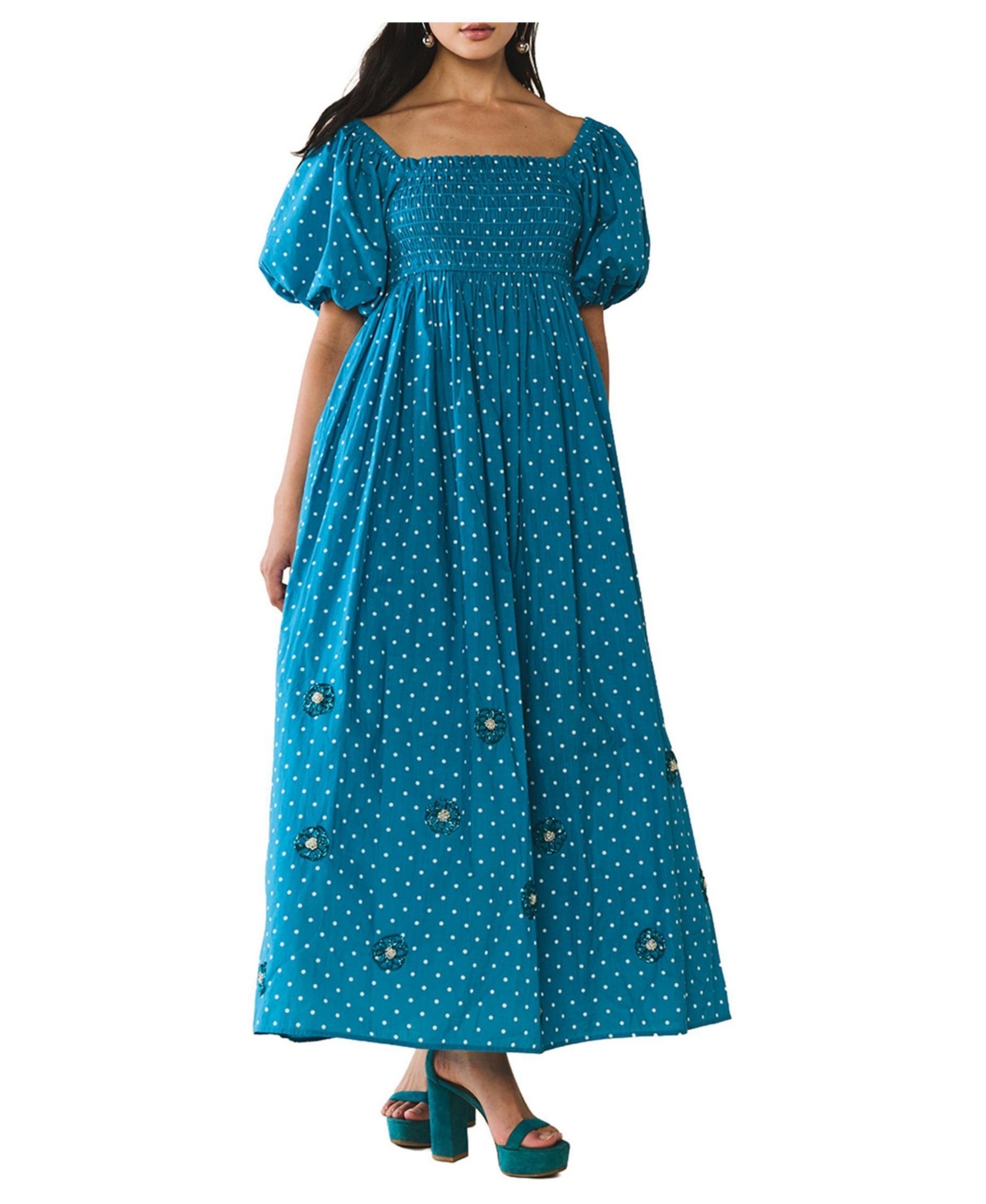 Eddy Women’s Aurora Dress – Polka dottie blue Eddy Women’s Aurora Dress – Polka dottie blue