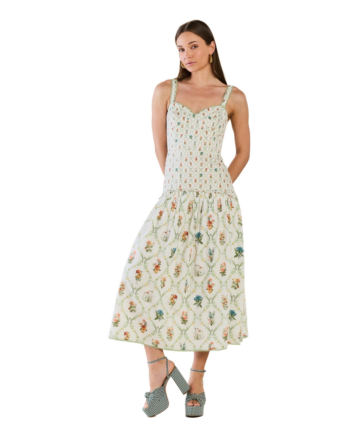 Eddy Women’s Lydia Dress x Sadie Loving – Blanc bouquet Eddy Women’s Lydia Dress x Sadie Loving – Blanc bouquet