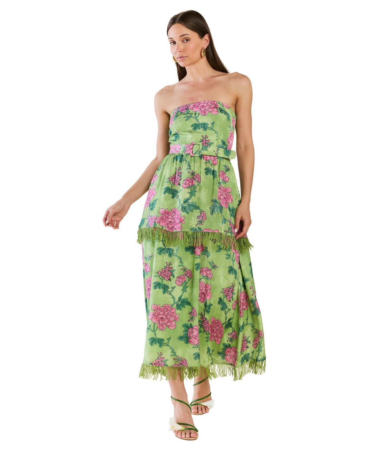 Eddy Women’s Strapless Daisy Dress – Gardenia floral Eddy Women’s Strapless Daisy Dress – Gardenia floral