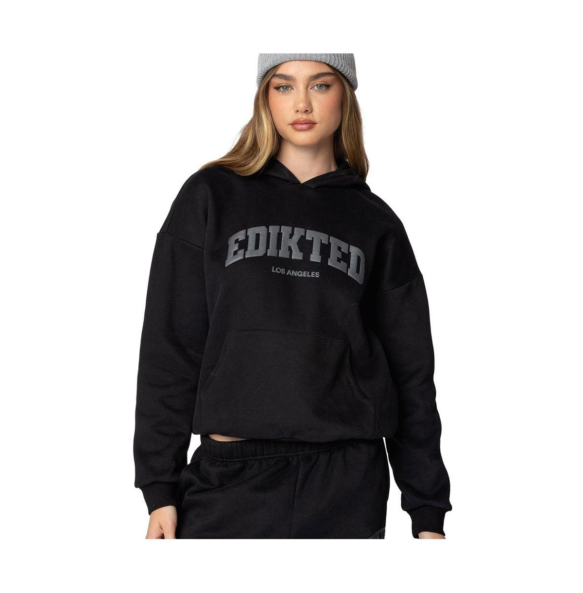 Edikted Womens Edikted La Hoodie – Black Edikted Womens Edikted La Hoodie – Black