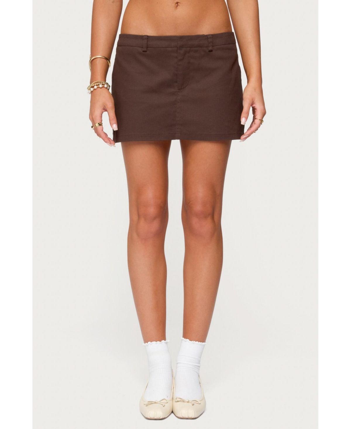 Edikted Women’s Kennie Mini Skort – Brown Edikted Women’s Kennie Mini Skort – Brown