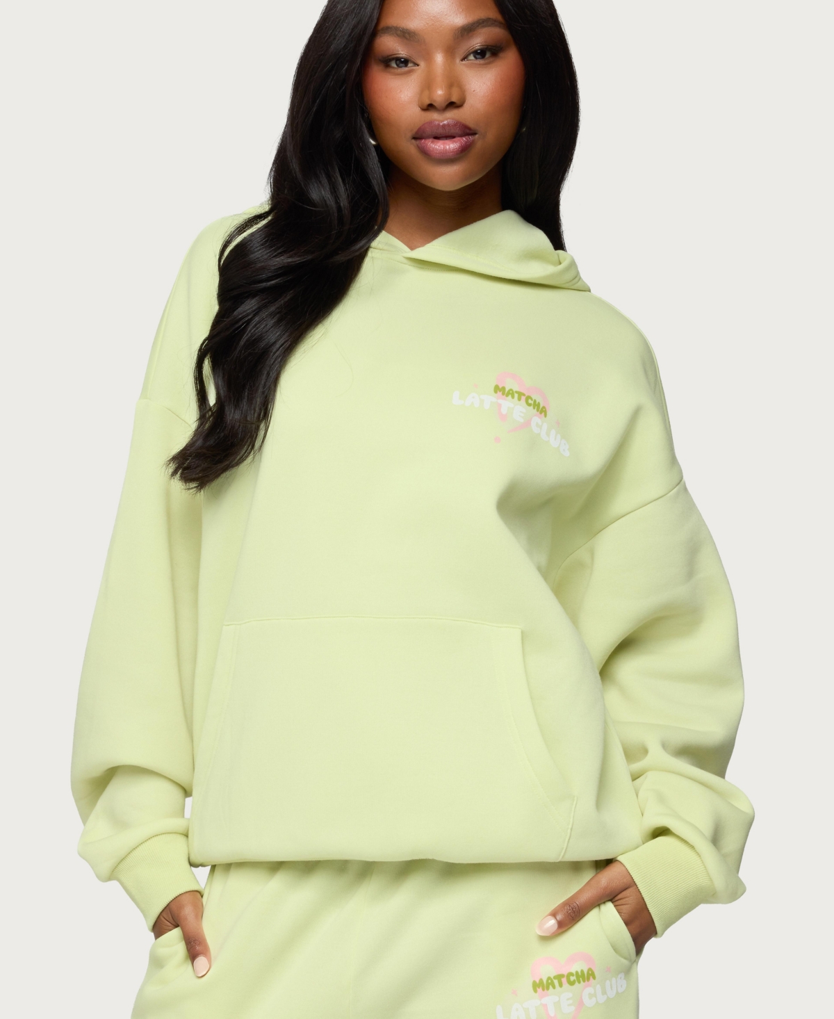 Edikted Women’s Matcha Lover Oversized Hoodie – Green