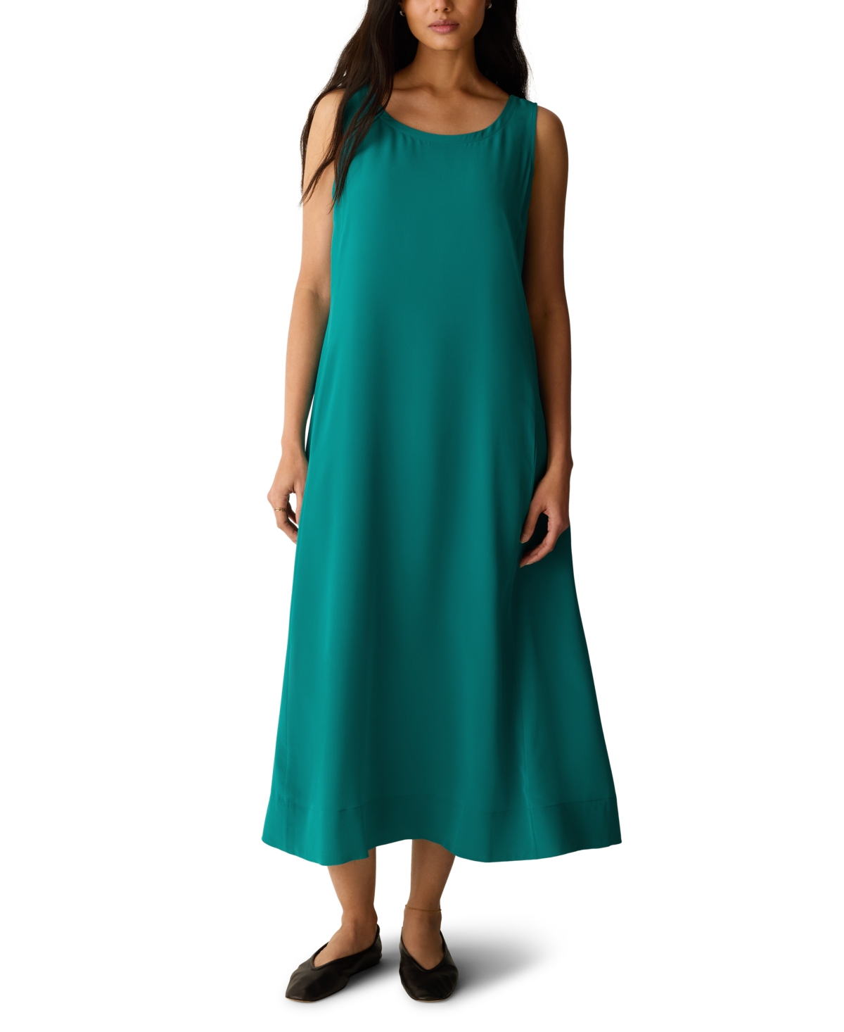 Eileen Fisher Women’s Ballet Neck Maxi Dress – Teal Eileen Fisher Women’s Ballet Neck Maxi Dress – Teal