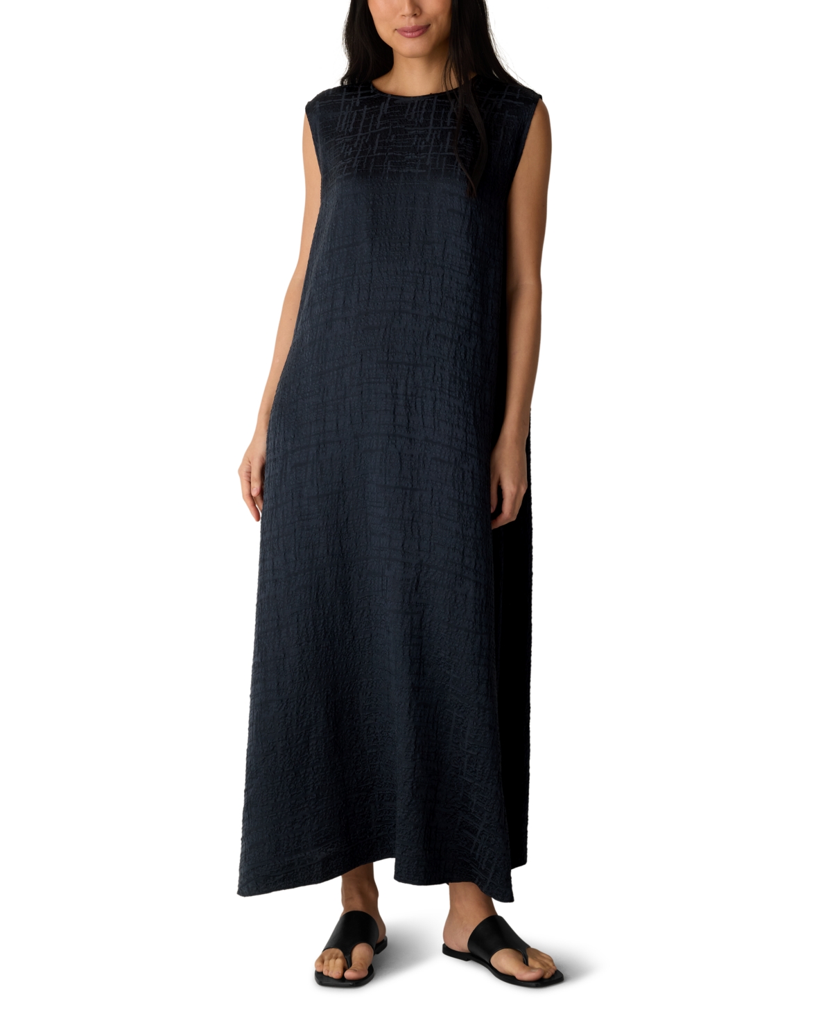 Eileen Fisher Women’s Silk Sleeveless Maxi Dress – Martime Eileen Fisher Women’s Silk Sleeveless Maxi Dress – Martime