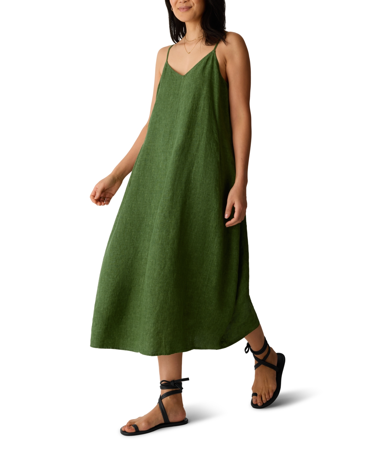 Eileen Fisher Women’s V-Neck Cami Dress – Field Eileen Fisher Women’s V-Neck Cami Dress – Field