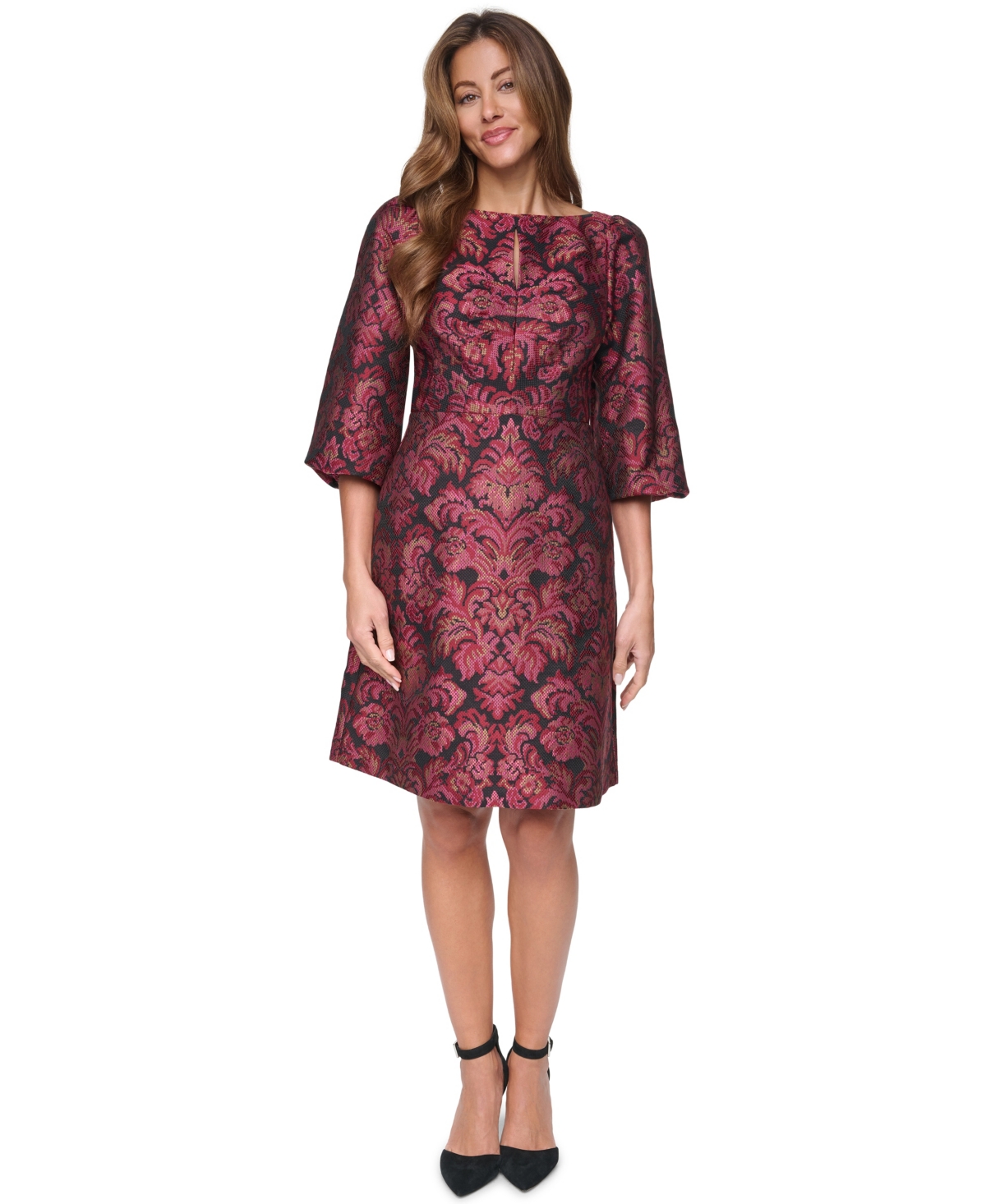 Eliza J Women’s Boat Neck A-Line Dress – Pink Eliza J Women’s Boat Neck A-Line Dress – Pink