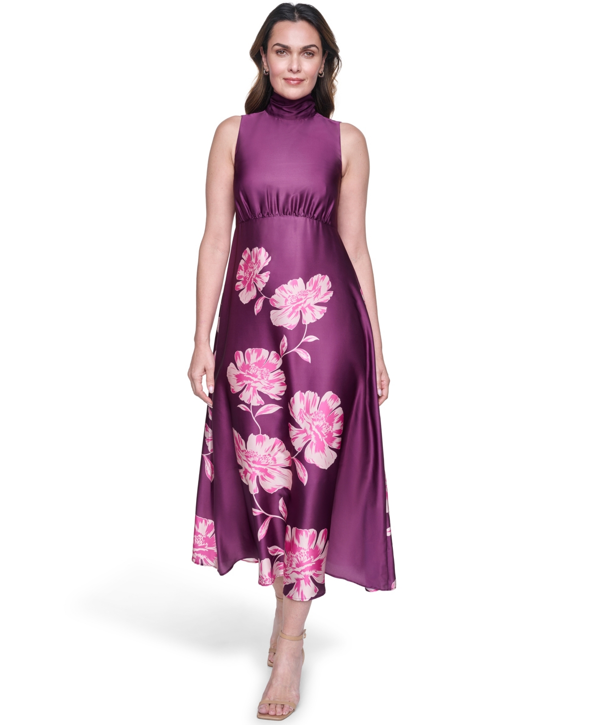 Eliza J Women’s Halter Neck Midi Dress – Purple