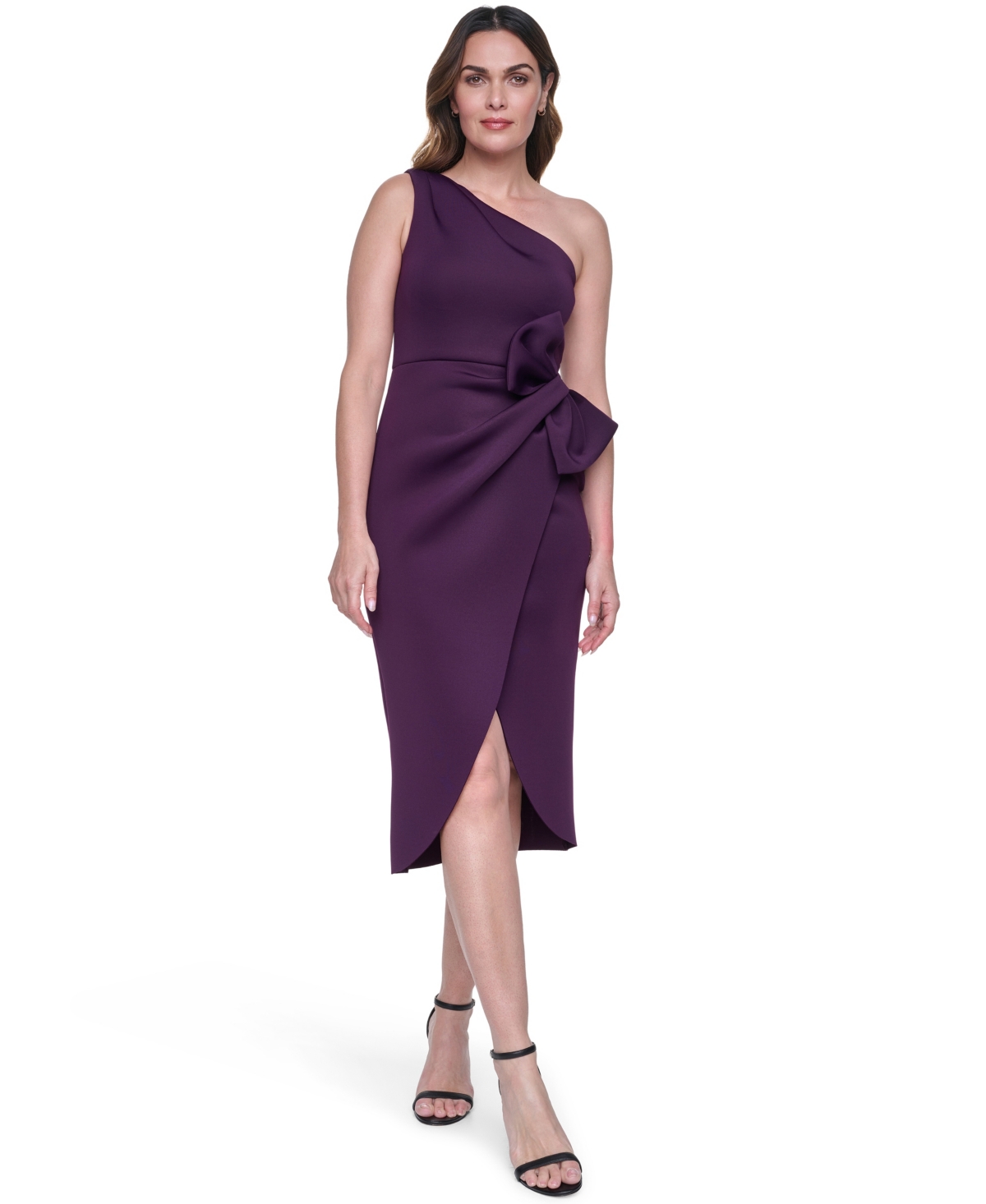 Eliza J Women’s One-Shoulder Side Bow Dress – Egg Eliza J Women’s One-Shoulder Side Bow Dress – Egg