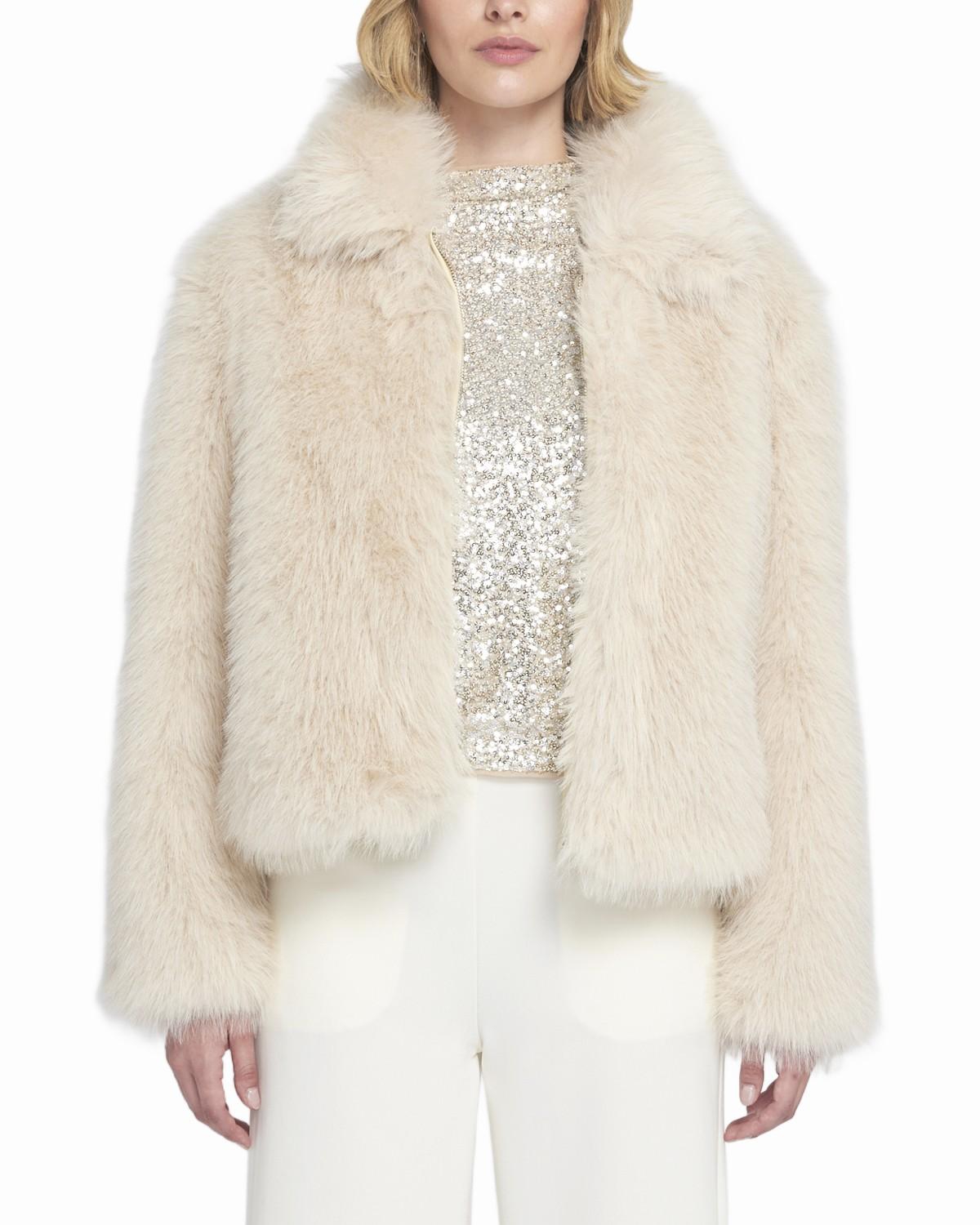 Elle Collection Women’s Fluffy Jacket Teddy Coat Elle Collection Women’s Fluffy Jacket Teddy Coat