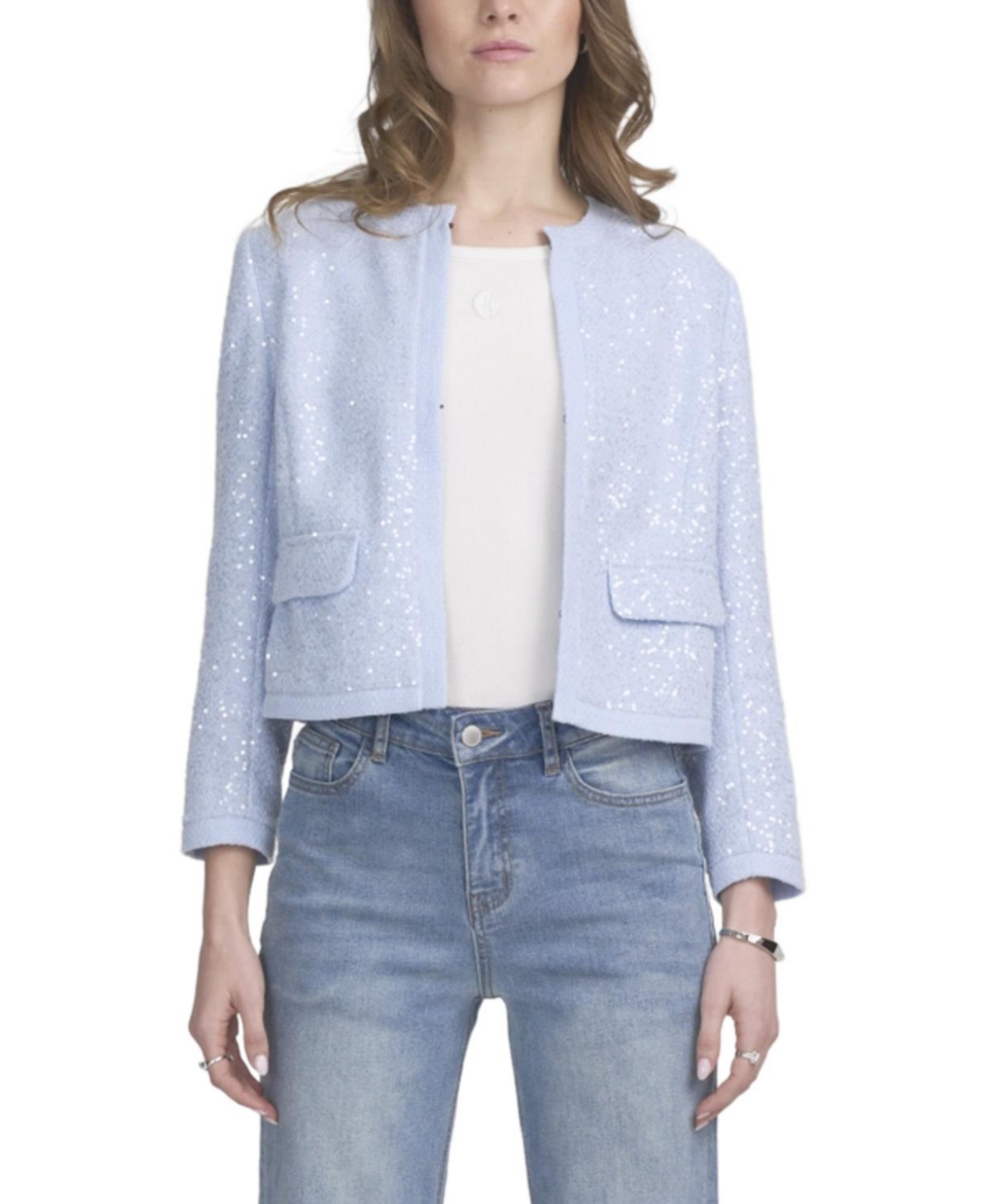 Elle Collection Women’s Sequin Jacket – Icy blue Elle Collection Women’s Sequin Jacket – Icy blue