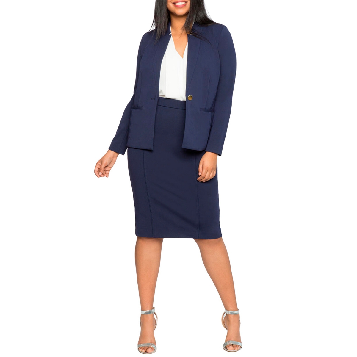 Eloquii Women’s Plus Size The Ultimate Stretch Pencil Skirt – Maritime blue Eloquii Women’s Plus Size The Ultimate Stretch Pencil Skirt – Maritime blue