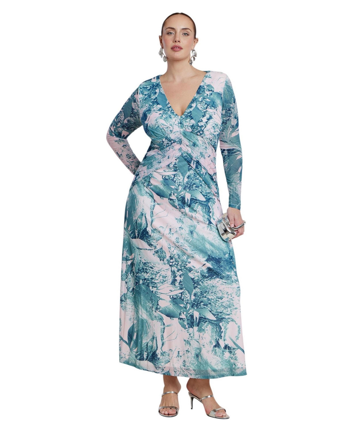 Eloquii Women’s Printed Mesh Maxi Dress – Salina Eloquii Women’s Printed Mesh Maxi Dress – Salina