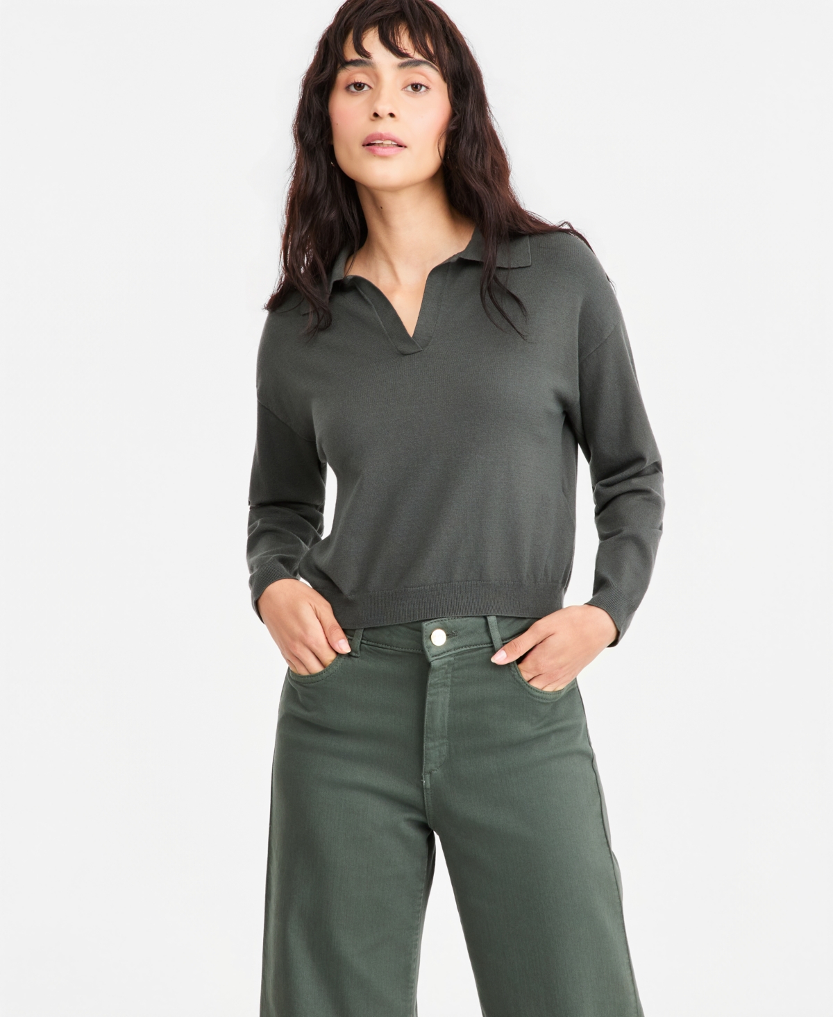 Emme Marella Women’s Emmottanta Cropped Polo Sweater – Underwood Emme Marella Women’s Emmottanta Cropped Polo Sweater – Underwood